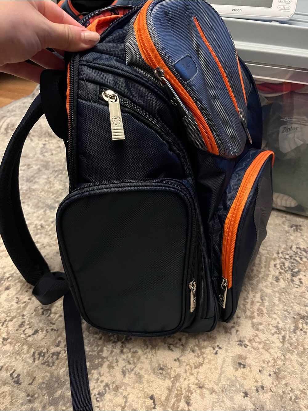 Jeep Blue & Gray Diaper Bag with Orange Accents - Picture 5 of 7